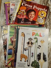 Lot Of 14 Vintage Needlecraft Shop Plastic Canvas Pattern Booklets Variety Theme