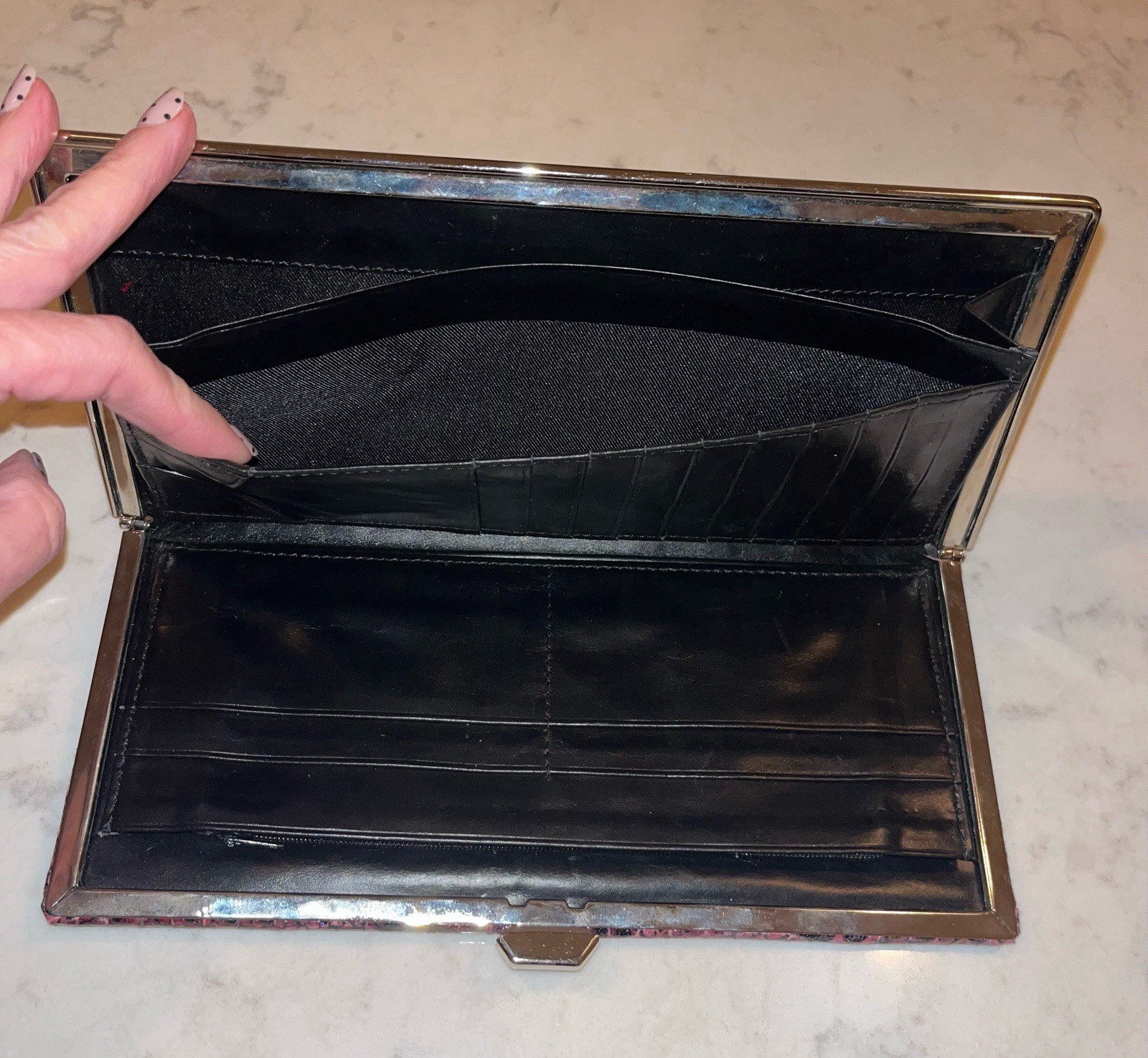 Snakeskin Pattern Clutch/Large Wallet - image 7