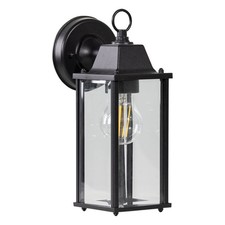 Modern Black Traditional Outdoor Wall  Glass Lantern Light Garden Lighting