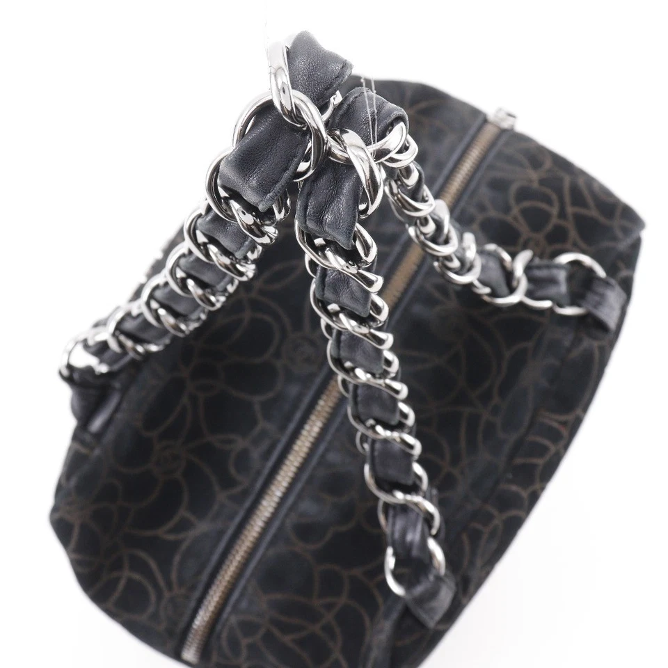 Bolso de Mano CHANEL Camelia Hombro con Cadena Negro Gamuza Mujer Foto 4 de 4