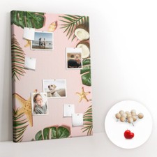 Tableau d'affichage Tableau en liège Punaises 80x120 - Cadre d'été