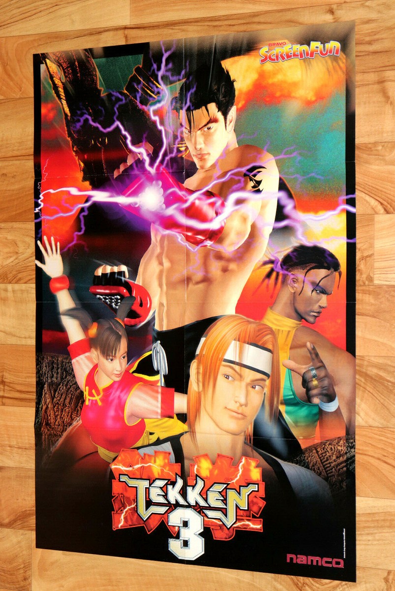 PlayStation3 - マギカ 1998 Tekken 3 Very Rare Double sided Poster 80x55cm