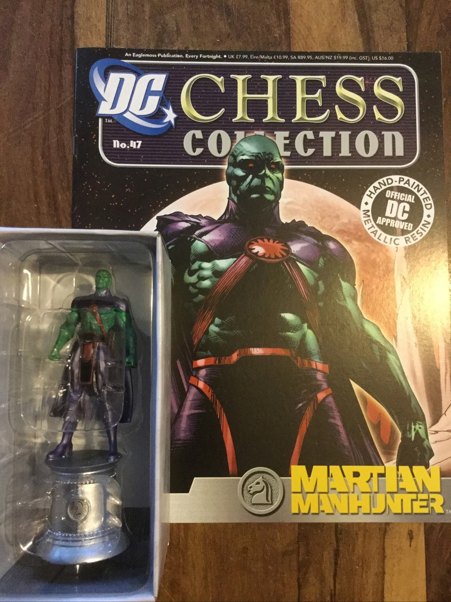 Figurine Marvel Jeu D'Échecs Martian Manhunter Eaglemoss - Cavalier Noir, Échelle 1/21, Neuf Sous Blister
