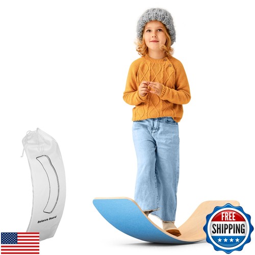 Wooden Wobble Balance Board, Ultimate Balance Board for Kids and Adults by Ba