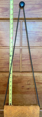 Bohemian Wildleder Umhängetasche mit Kettengliedriemen mit Magnetverschluss Gold - Bild 8 von 10