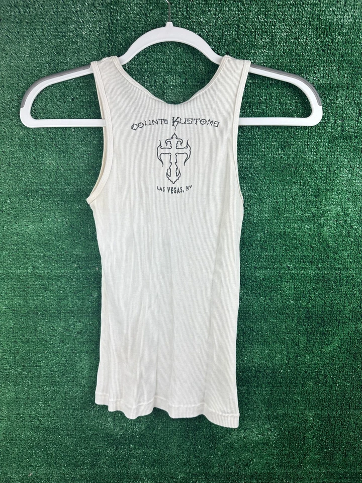 Camiseta sin mangas acanalada American Apparel clásica para niña S blanca personalizada Foto 4 de 4