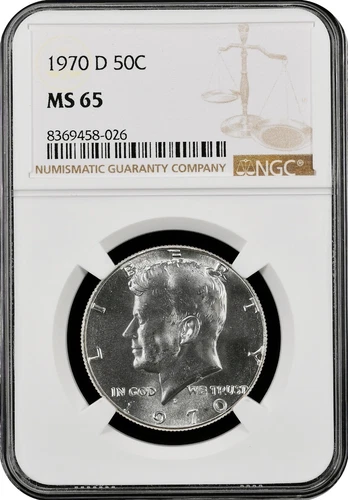 1970-D  KENNEDY  US Half Dollar,   MS65 by NGC,   a SUPERB looking coin!!!!