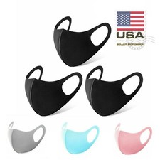 3 Pc Adult Kids Reusable Mask Cloth Washable Breathable Face Cover