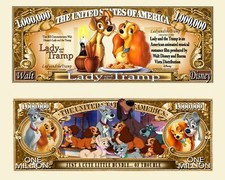 LADY AND THE TRAMP MILLION DOLLAR BILL (25 Bills)