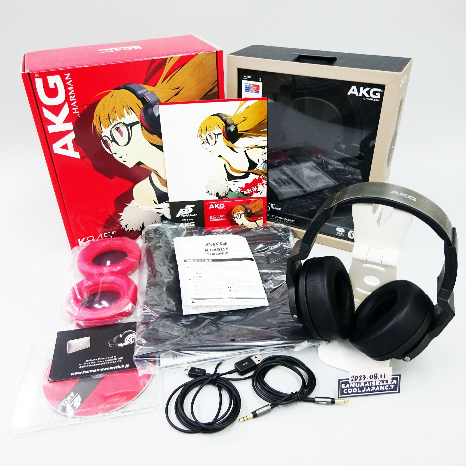 Sakura Futaba Wireless Headphones AKG K845BT Persona 5 Black KADOKAWA