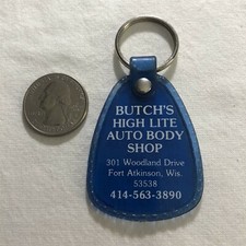 Butch's Butch High Lite Auto Body Shop Fort Atkinson Keychain Key Ring #36188