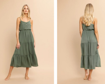 Change Lingerie Midi Dress Duck Green Size Large Petra Beach Long Dress  rrp £72