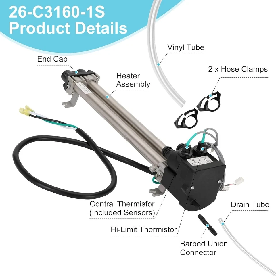 Aquecedor de spa sem falhas adequado para fonte termal/Watkins/Caldeira/Tiger River 6kW-4kW - Imagem 4 de 4