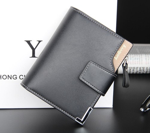 Men's Leather Bifold Wallet Coin Purse ID Credit Card Holder Short Money Clip - Picture 15 of 22