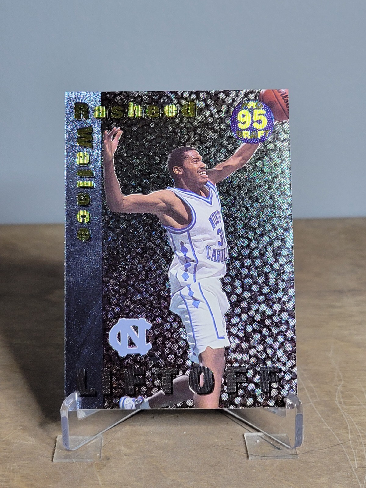 1995 Collect-A-Card Pro Draft Liftoff Rasheed Wallace Tar-Heels #L-15 Rookie