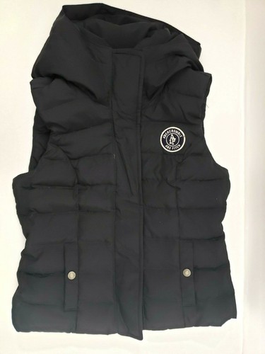 ABERCROMBIE FITCH CHALECO MUJER SUDADERA CON CAPUCHA ACOLCHADO AZUL MARINO - ¡NUEVO/ENVÍO RÁPIDO GRATUITO!¡! - Imagen 3 de 5