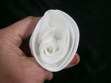 KLEINFELD WEDDING FLOWER ROSE WHITE SATIN PIN DECORATION GOWN OR HAIR ACCESSORY