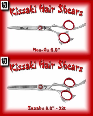 Kissaki 6.0'' Hair Cutting Scissors & 32 tooth Thinning Shears Satin Finish Combo
