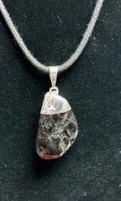 black tourmaline pendant With Adjustable Cord