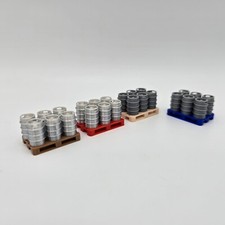 1/43.5 Scale Beer Kegs On Pallets "Various Colours" O Gauge