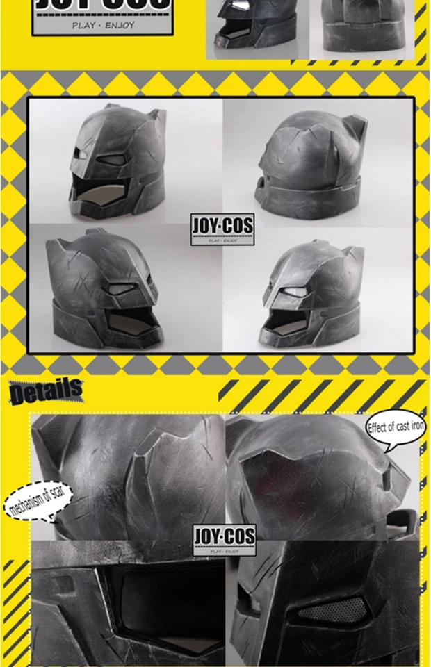 Batman Heavy Armor Batman vs Superman Helmet Glow Mask Halloween Props Gifts - Image 2 of 4