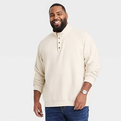 Quilted snap sale pullover