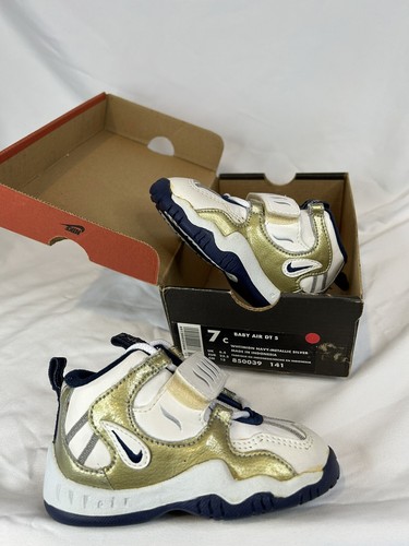 Vintage Nike Baby Air DT 5 Shoes Deion Sanders DS 7c W/OG Box Rare 90s 1997 Kids - Picture 4 of 14
