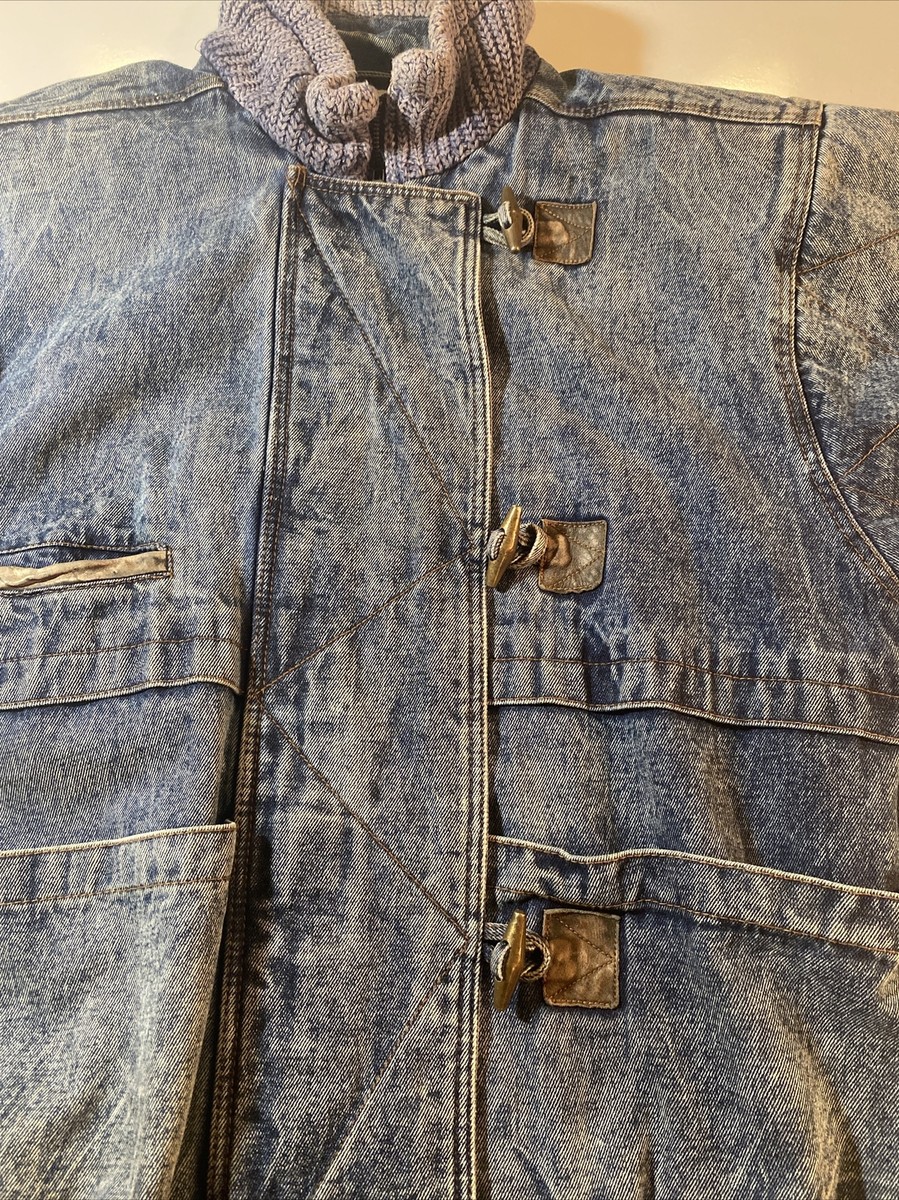 90’s ANDY JOHNSデニムコート(S)『USA製』 Andy Johns Denim Jean Jacket Coat Vtg. 90s Genuine Leather