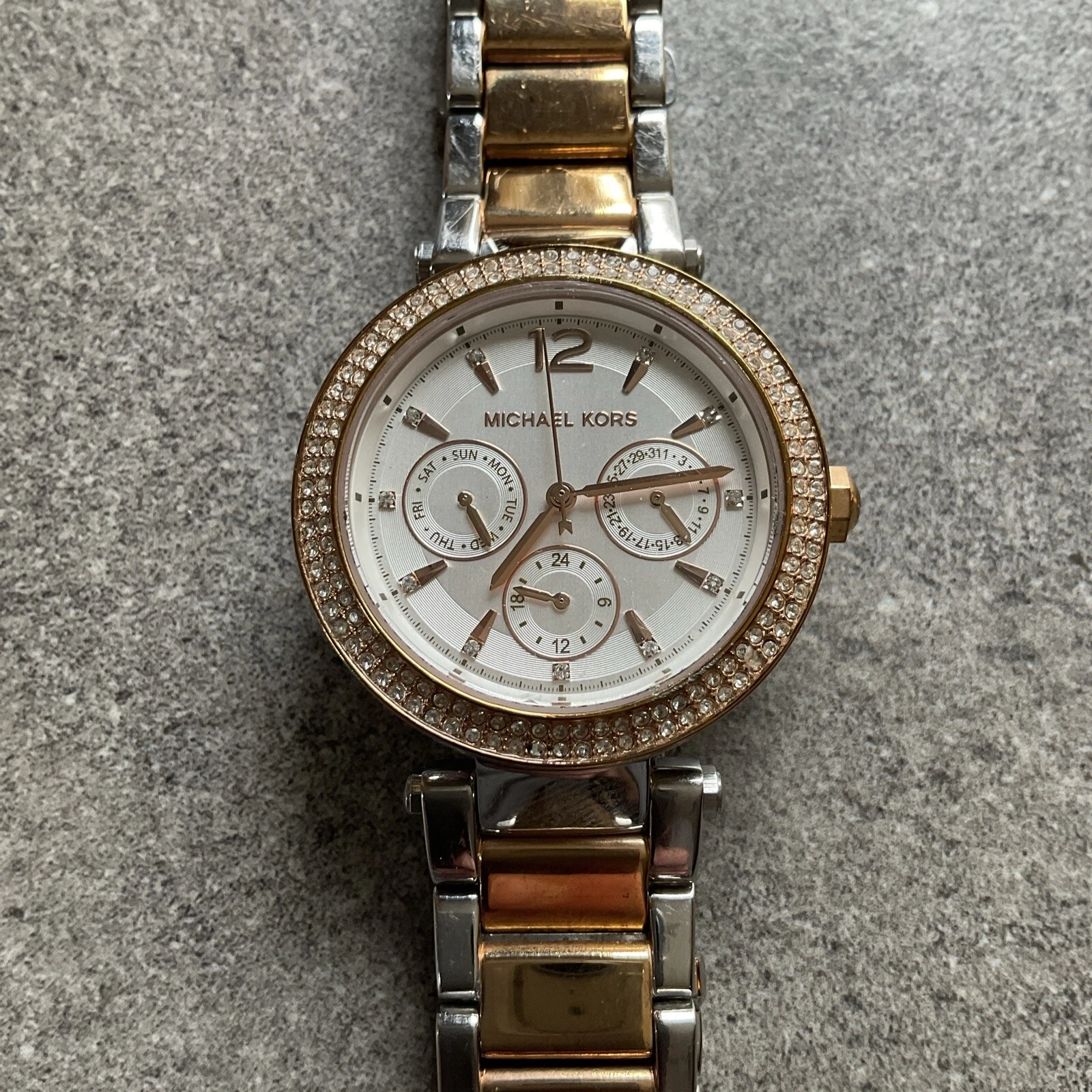 Orologio Michael Kors Donna Parker Multifunzione Cassa Cinturino Bicolore MK6301 A6
