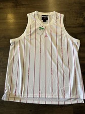 Nike Men's Jordan Essential Printed Jersey DM1380-100 White/Red Size XL