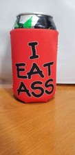 I eat A   beer 12oz beer can koozie cooler camping fishing kayaking