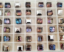 Swarovski Crystal 5601 8mm cube beads, Meridian Blue 6pcs 