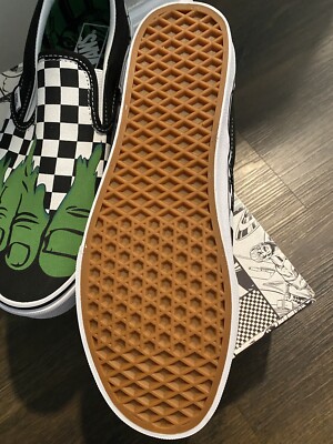 Vans Marvel Hulk Shoes Sz 10 Mens 11.5 Womens Slip On NIB WITH 