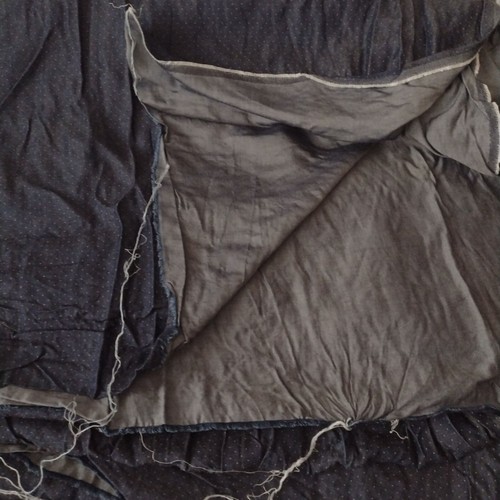 Tela Denim Cambray 60" W x 5 Yardas Azul Denim Oscuro con Tela a Lunares - Imagen 5 de 6