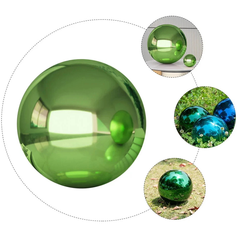 全新 Globe 不锈钢球饰 花园 户外 镜 球形 户外 凝视 — 第 3/4 张图片