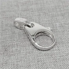 Sterling Silver Large Lobster Clasp Rhodium Plated 925 Silver Plain Claw Clasp