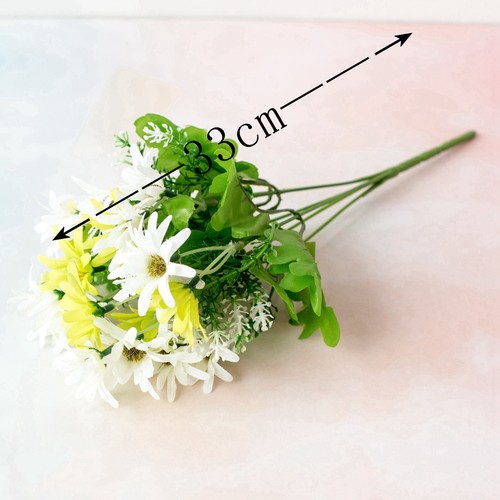 EE. UU. 4 piezas 18 cabezas artificial margarita flor rama hogar boda fiesta decoración - Imagen 18 de 26