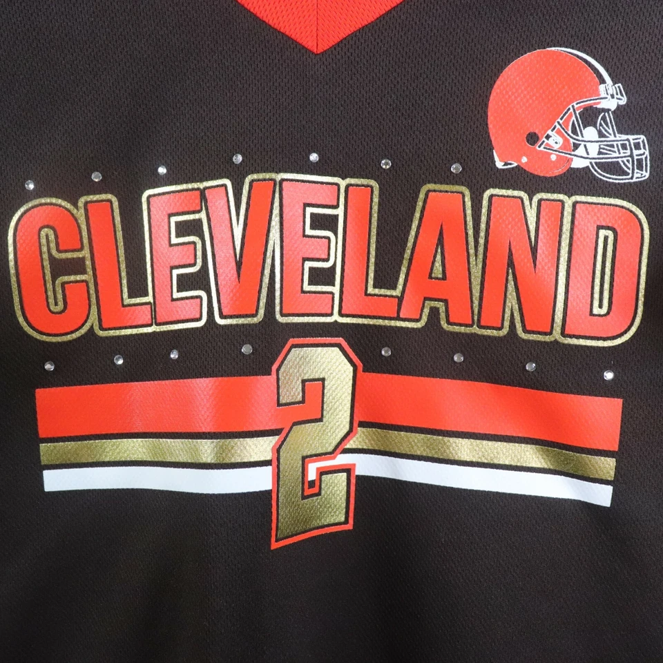 Majestic Mujer Talla XXL Camisa Manziel NFL Cleveland Browns Camiseta Moda Top Foto 3 de 4