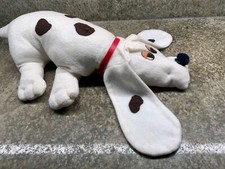 Vintage 1985 Pound Puppy Plush White Hound Dog w/ Red Collar Large 17" Tonka