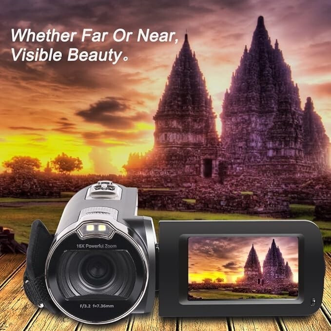 Camera Camcorders, Besteker HD 1080P 24 MP 16X Digital Zoom 