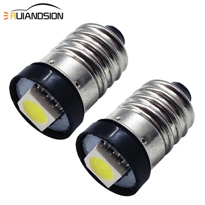 Ruiandsion 10pcs E10 LED Bulbs 12V 6000K White LED Bulbs for Torchlight Flashlight Torch Headlight,Negative Earth Ruiandsion 10pcs E10 LED Bulbs 12V 6000K White LED Bulbs for Torchlight Flashlight Torch Headlight,Negative Earth