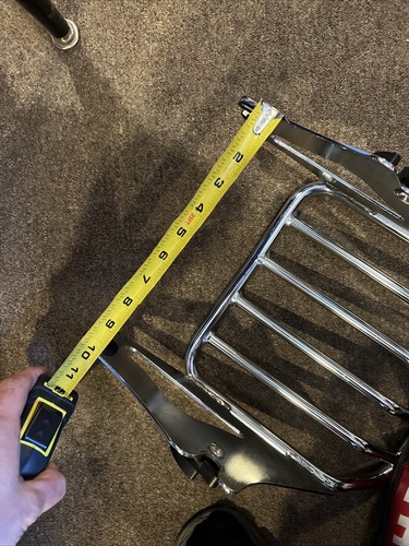 🔥09-20 Genuine Harley Two Up Touring Detachable Chrome Luggage Rack OEM - Foto 6 di 6