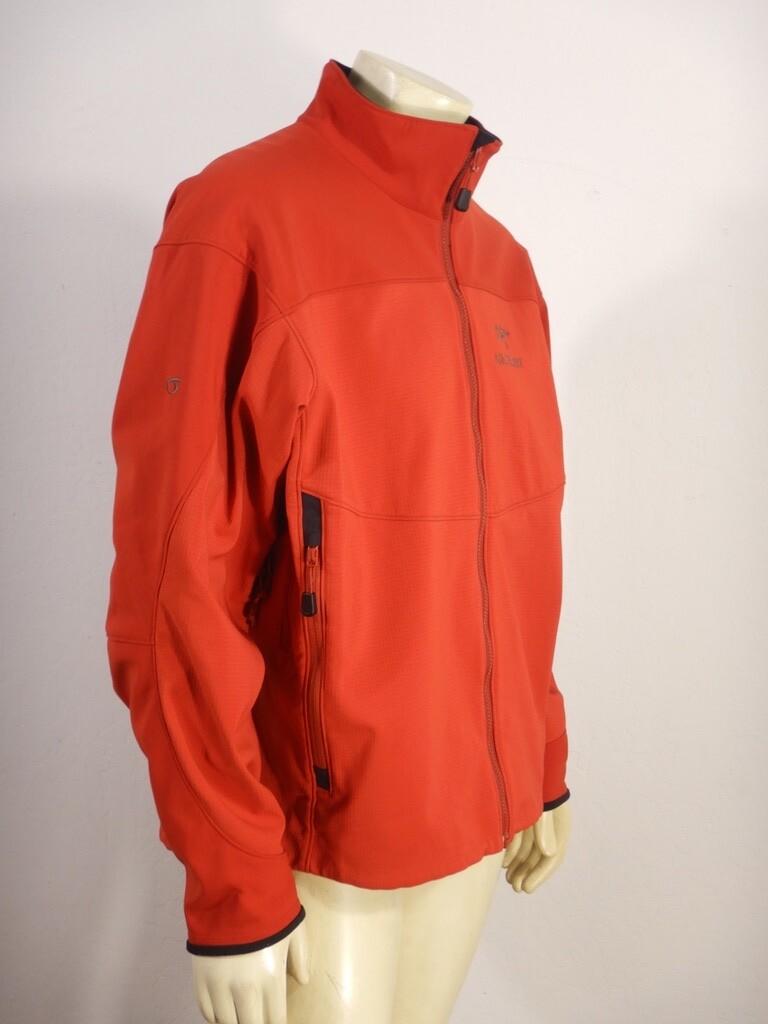 Vintage Arc'teryx Uomo SIGMA JACKET Salsa Rosso Windstopper CANADA Taglia XL