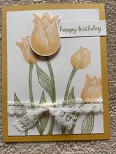 Timeless tulip birthday card kit of 6 made w/ Stampin' Up!