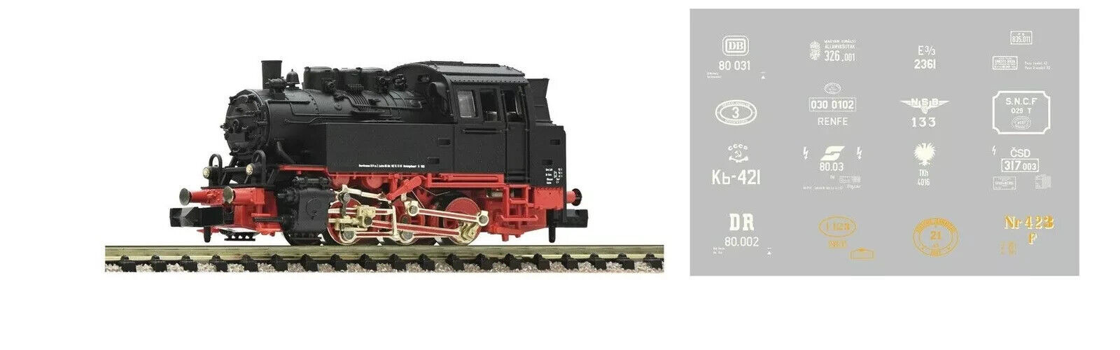 Fleischmann Br 80 Steam Locomotive Three Axles with 16 Plates N Scale 1/160