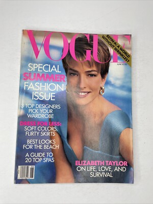 1991 JUNE VOGUE MAGAZINE - Tatjana Patitz Cover | eBay