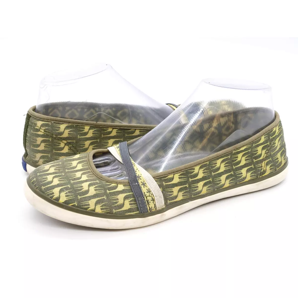 Keds Eleanor Shoes Womens 8.5 Green Giraffe Print Mary Jane Flats