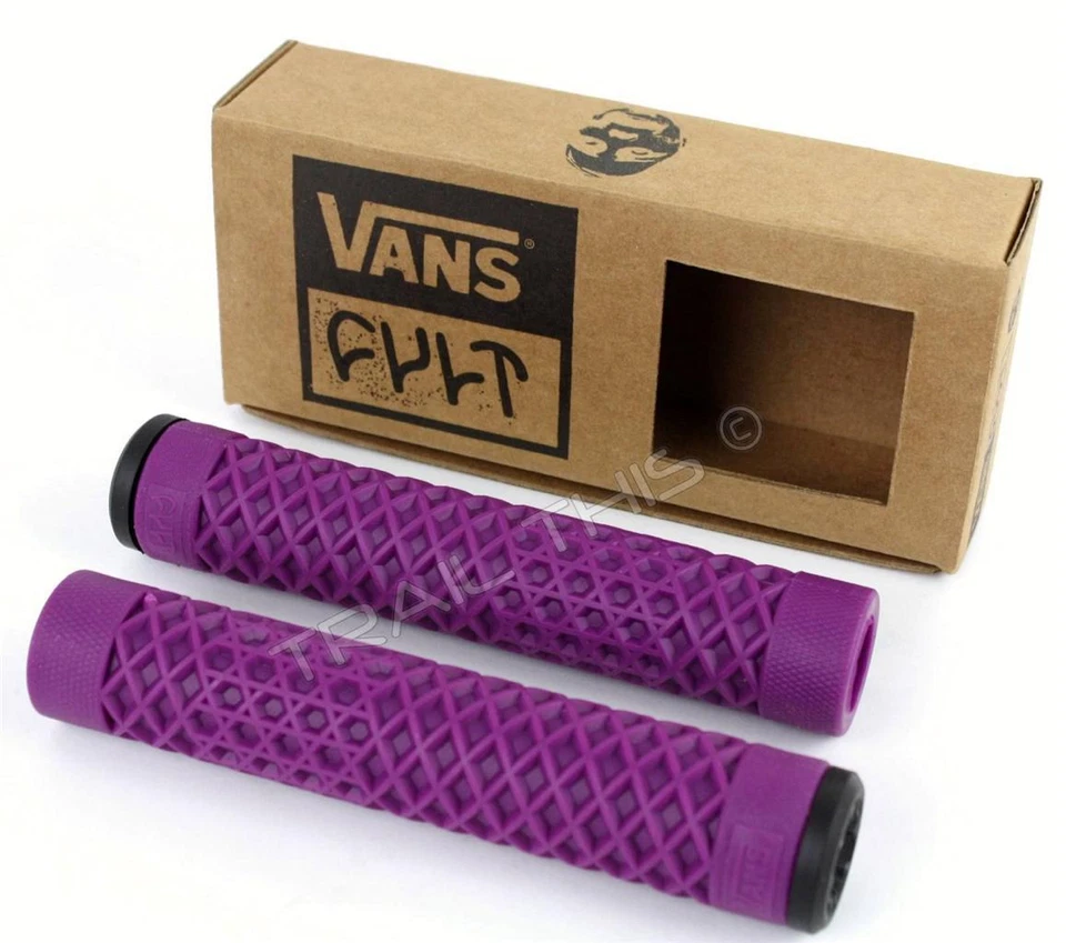CULT VANS Cult X Vans Flangeless Grips Waffle Pattern BMX Bike / Scooter - PURPLE