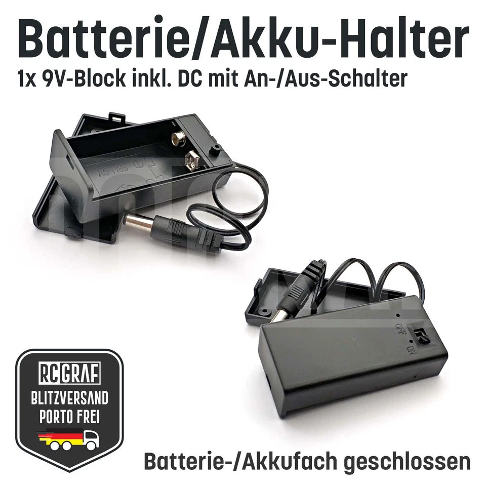 Portapilas/Baterías AA AAA 9V 1-10 Interruptor Cerrado, Compartimento Pilas, Compartimento Pilas - Imagen 3 de 4