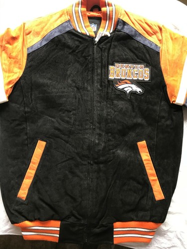 NFL TEAM APPAREL Suede Jacket Official GIII Denver Broncos M NEW - Picture 4 of 11